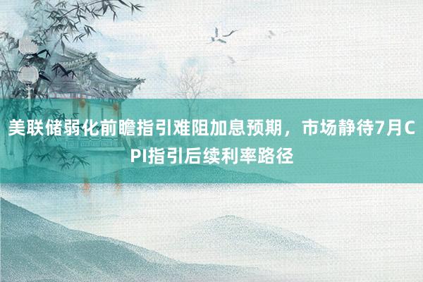 美联储弱化前瞻指引难阻加息预期，市场静待7月CPI指引后续利率路径
