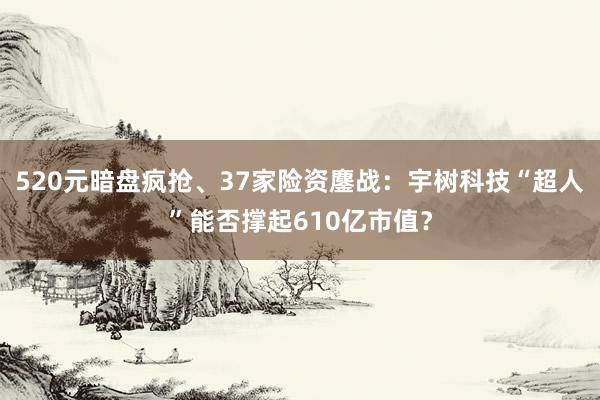 520元暗盘疯抢、37家险资鏖战：宇树科技“超人”能否撑起610亿市值？