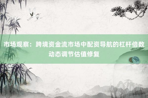 市场观察：跨境资金流市场中配资导航的杠杆倍数动态调节估值修复