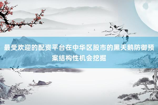 最受欢迎的配资平台在中华区股市的黑天鹅防御预案结构性机会挖掘