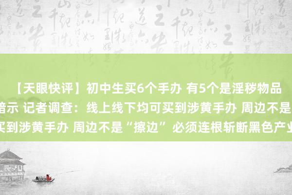 【天眼快评】初中生买6个手办 有5个是淫秽物品 姿势、动作等带有性暗示 记者调查：线上线下均可买到涉黄手办 周边不是“擦边” 必须连根斩断黑色产业链