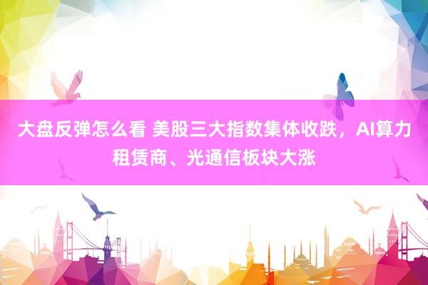 大盘反弹怎么看 美股三大指数集体收跌，AI算力租赁商、光通信板块大涨