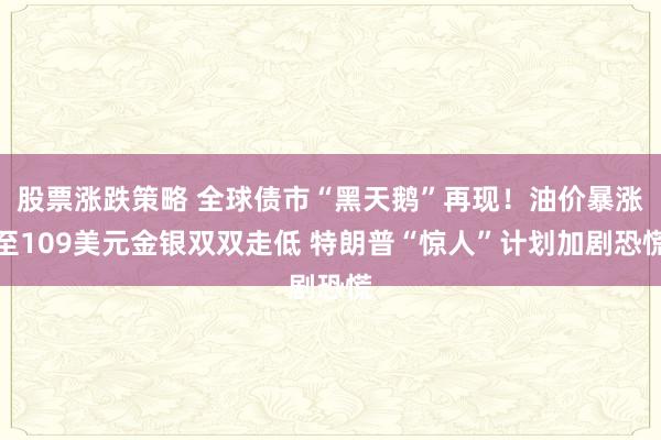 股票涨跌策略 全球债市“黑天鹅”再现！油价暴涨至109美元金银双双走低 特朗普“惊人”计划加剧恐慌